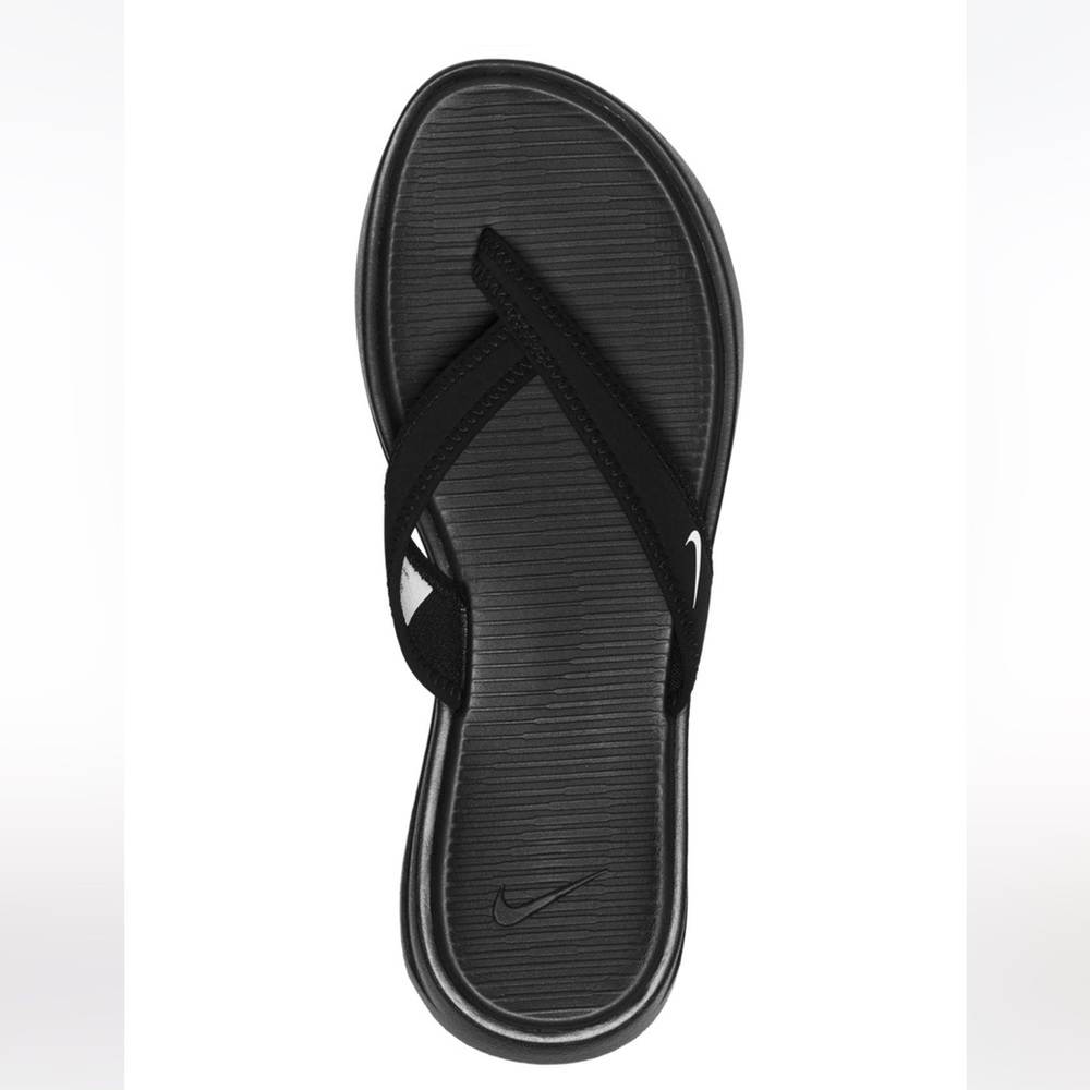 WMNS NIKE ULTRA CELSO THONG TRIPLE BLACKS FLIP FLOPS - Picture 9 of 11